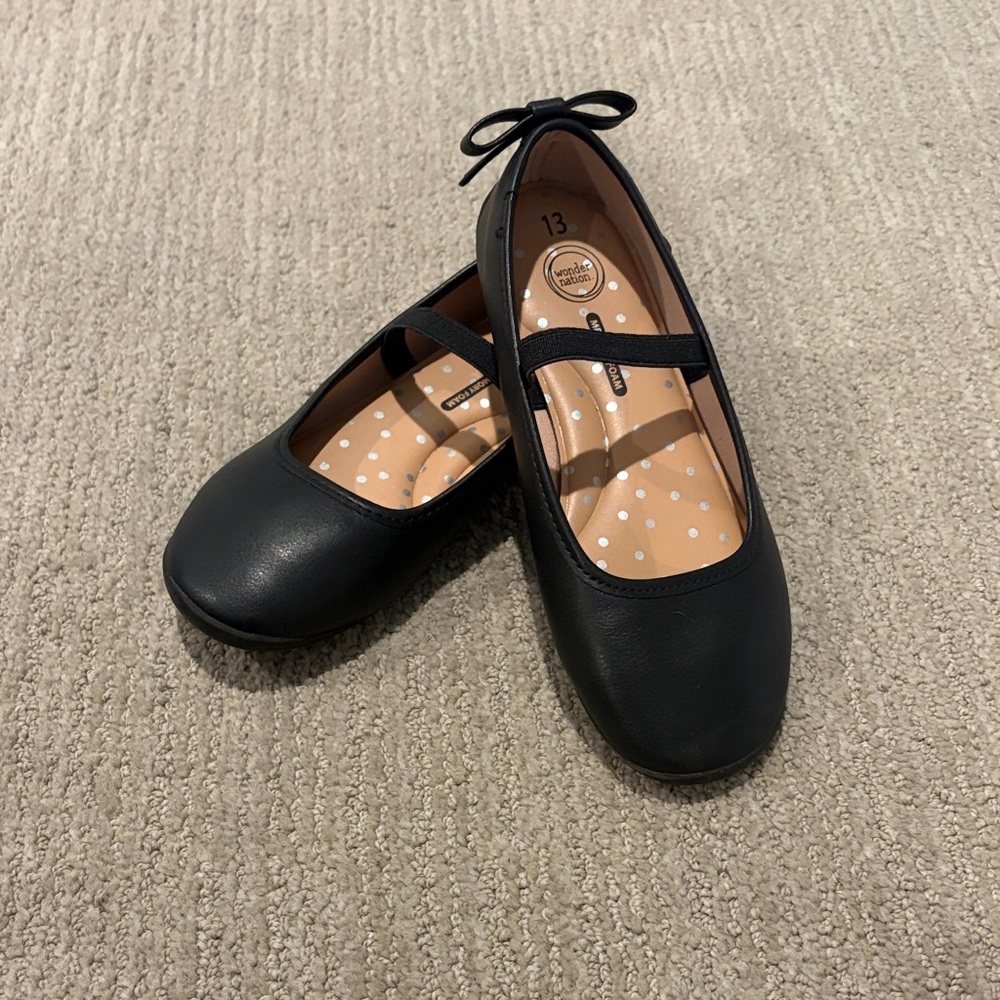 Classic Black Kids formal flats